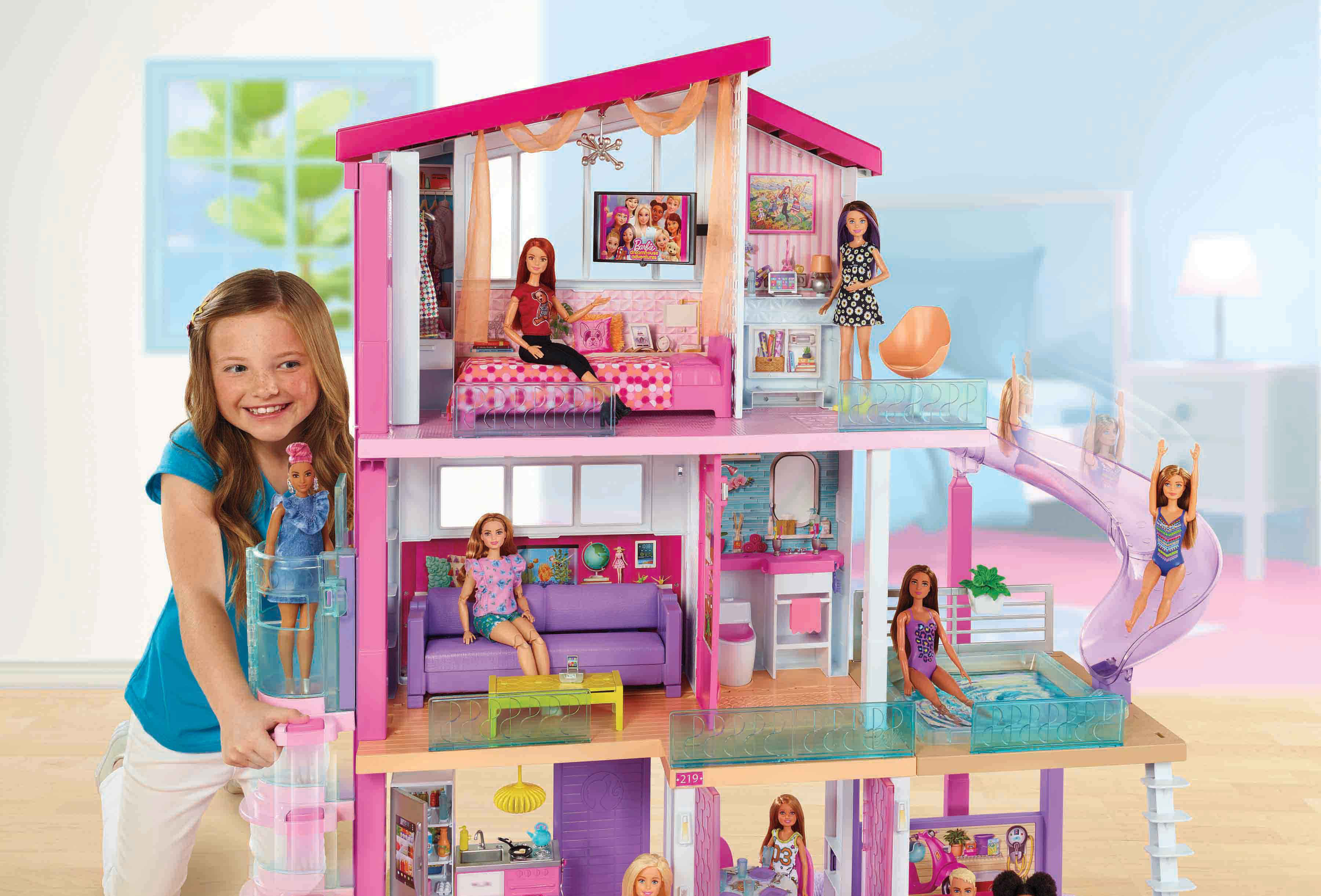 barbie dream house set up