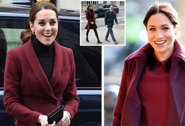 Kate Middleton and Meghan Markle wear matching outfits on same day ...